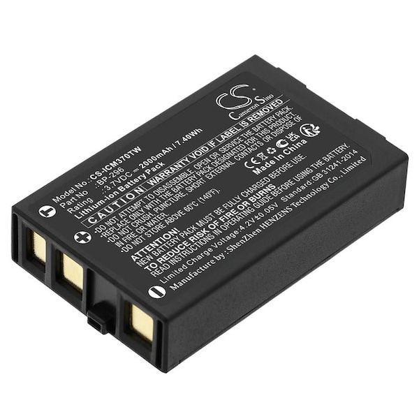 Bsc Preferred Icom IC-M37 IC-M37E 2000mAh Two Way Radio Replacement Battery CS-ICM370TW - main